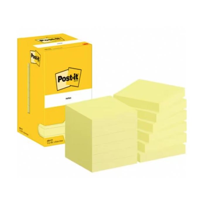 Bloček Post-it 76x76 žltý 12x100 lístkov