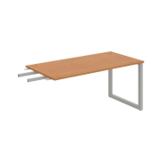 Pracovný stôl UNI O, kolmo reťaziaci, 160x75,5x80 cm, jelša/sivá