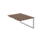 Pracovný stôl UNI O, k pozdĺ. reťazeniu, 120x75,5x160 cm, orech/sivá