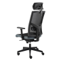 Kancelárska stolička GAME VIP SYN čierno/sivá (B8033) + PDH 3D + podrúčky P44