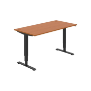 Pracovný stôl RUN, ZO, 3S, 160x64,5-130,5x80 cm, čerešňa/čierna