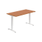 Pracovný stôl RUN, ZO, 3S, 160x64,5-130,5x80 cm, čerešňa/biela