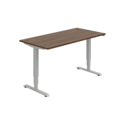 Pracovný stôl RUN, ZO, 3S, 160x64,5-130,5x80 cm, orech/sivá