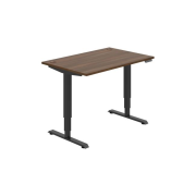 Pracovný stôl RUN, PO, 3S, 120x64,5-130,5x80 cm, orech/čierna