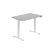 Pracovný stôl RUN, PO, 3S, 120x64,5-130,5x80 cm, sivá/biela