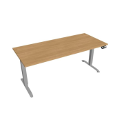 Pracovný stôl Motion, PO, 2S, 180x70,5-120,5x80 cm, dub/sivá