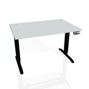 Pracovný stôl Motion, PO, 2S, 120x70,5-120,5x80 cm, sivá/čierna