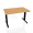 Pracovný stôl Motion, ZO, 2S, 140x70,5-120,5x80 cm, buk/čierna
