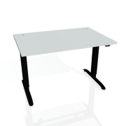 Pracovný stôl Motion, ZO, 3S, 140x61 - 128x80 cm, sivá/čierna