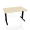 Pracovný stôl Motion, ZO, 3S, 180x61 - 128x80 cm, agát/čierna