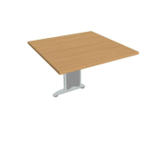 Doplnkový stôl Flex, 80x75,5x80 cm, buk/kov