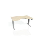 Pracovný stôl Motion Ergo, PO, 3S, 120x61-128x90 cm, agát/sivá
