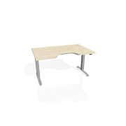Pracovný stôl Motion Ergo, ZO, 2S, 140x70,5-120,5x90 cm, agát/sivá