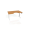 Pracovný stôl Motion Ergo, PO, 3S, 160x61-128x90 cm, jelša/biela