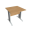 Rokovací stôl Cross, 80x75,5x80 cm, dub/kov
