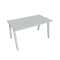 Pracovný stôl UNI A, 140x75,5x80 cm, sivá/sivá