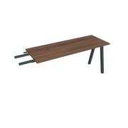 Pracovný stôl UNI A, kolmo reťaziaci, 160x75,5x60 cm, orech/čierna