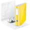 Zakladač pákový Leitz 180° WOW 5cm žltý