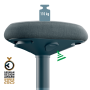 Ergonomická balančná stolička Leitz Ergo na sedenie, zamatová šedá