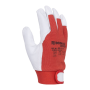 Rukavice pracovné kombinované DONAU SAFETY bielo-červené veľ. 9/L