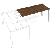 Pracovný stôl Uni, reťaziaci, 140x75,5x80 cm, sivá/sivá