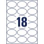 Etikety oválne 63,5x42,3mm Avery 10 hárkov biele