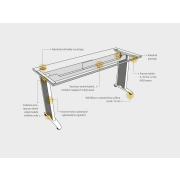 Pracovný stôl Flex, 80x75,5x80 cm, buk/kov