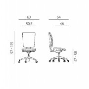 Kancelárska stolička GALA Plus SL čierna BN7 + podrúčky AR08