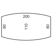 Rokovací stôl Gate, 200x75,5x110 cm, jelša/jelša