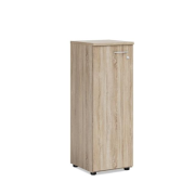 Policová skriňa BASIC, ľavé dvere so zámkom, 40x40x111,7cm, dub Sonoma