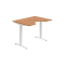 Pracovný stôl Motion Ergo, ZO, 2S, 120x70,5-120,5x90 cm, jelša/biela