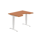 Pracovný stôl Motion Ergo, ZO, 3S, 120x61-128x90 cm, čerešňa/biela