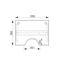 Pracovný stôl Motion Ergo, PO, 3S, 120x61-128x90 cm, sivá/biela