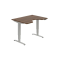 Pracovný stôl Motion Ergo, PO, 3S, 120x61-128x90 cm, orech/sivá