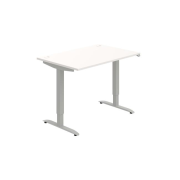 Pracovný stôl Motion, ZO, 2S, 120x70,5-120,5x80 cm, biela/sivá