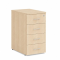 Prístavný kontajner BASIC, 4-zásuvkový so zámkom, 41x76x60cm, agát svetlý