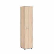 Policová skriňa BASIC, ľavé dvere so zámkom, 40x40x182,1cm, agát svetlý