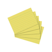 Papierové linajkové kartičky A7 Herlitz žlté
